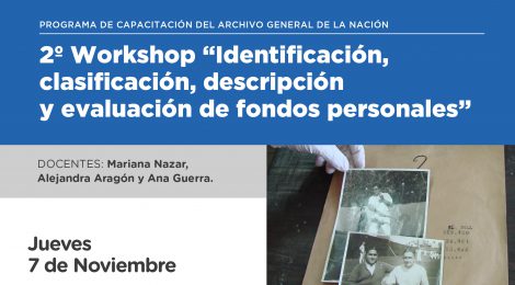 2º Workshop “Identificación, clasificación, descripción y evaluación de fondos personales"
